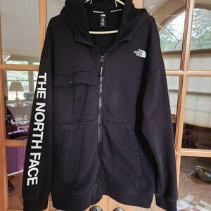 The North Face Men's Full Zip Black Hoodie Size XL